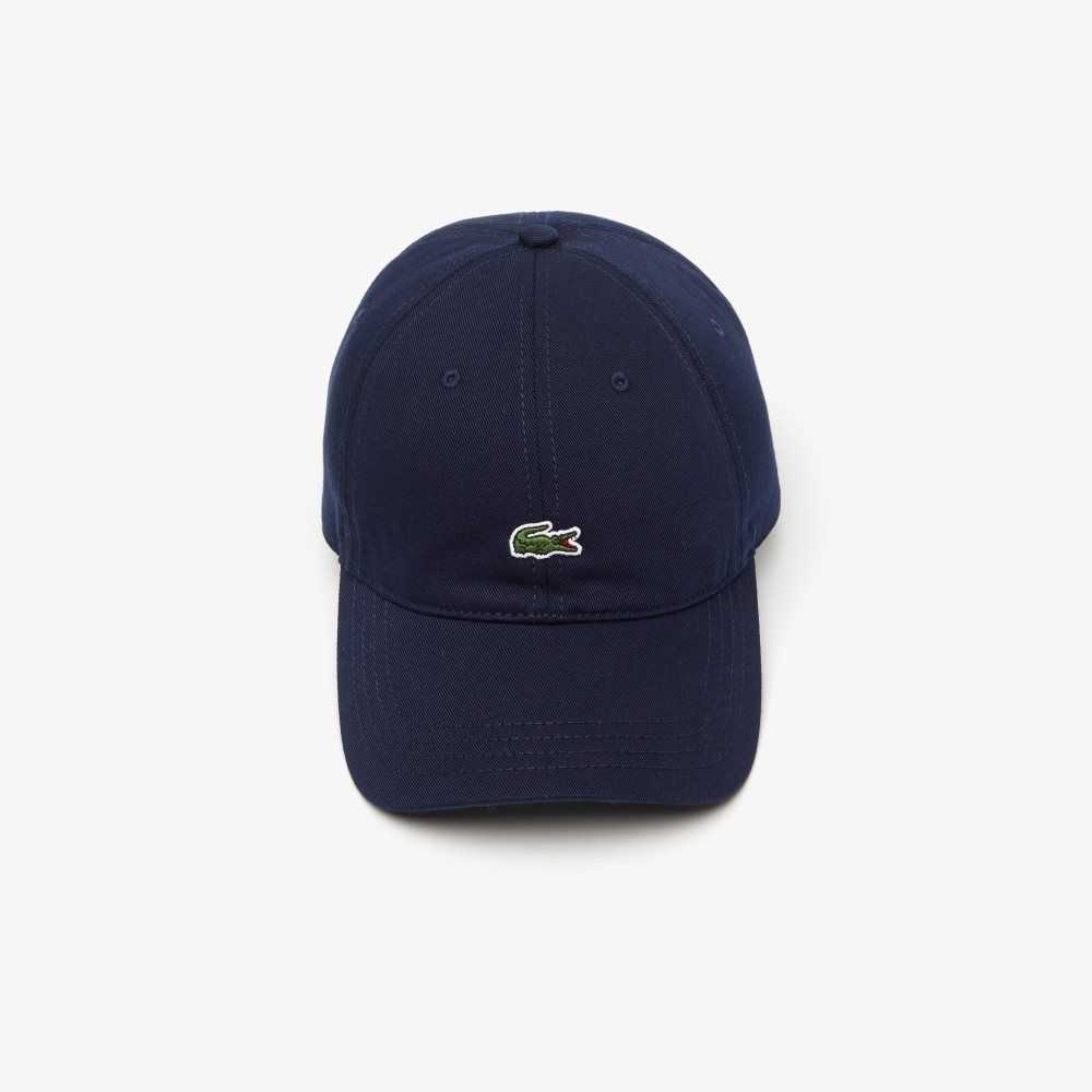 Lacoste Organic Cotton Twill Cap Navy Blue | VMSI-50269