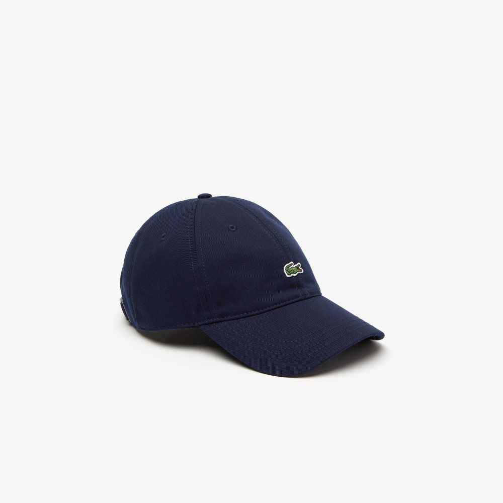 Lacoste Organic Cotton Twill Cap Navy Blue | VMSI-50269