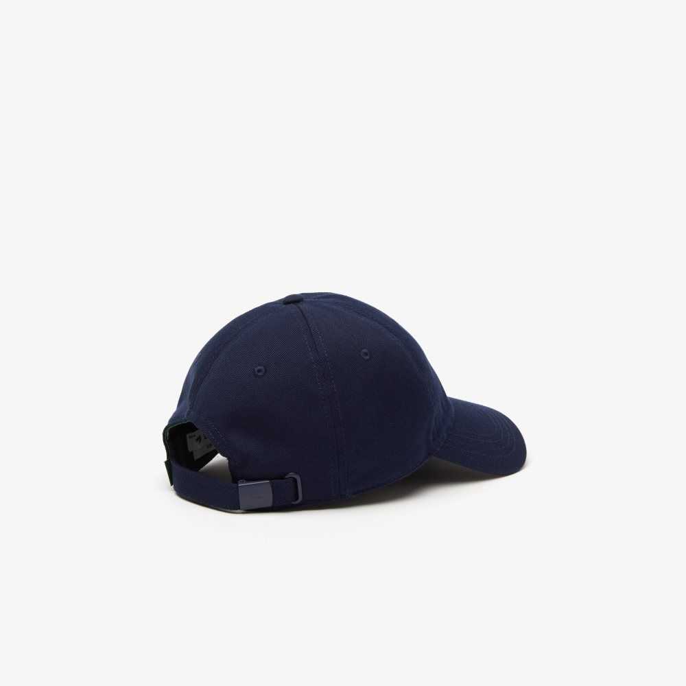 Lacoste Organic Cotton Twill Cap Navy Blue | YKDA-46298