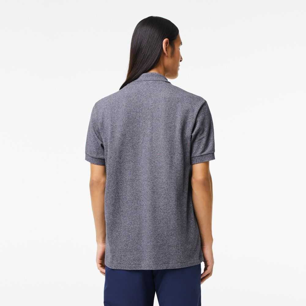 Lacoste Original L.12.12 Heathered Petit Pique Cotton Polo Grey Chine | IGWU-89425