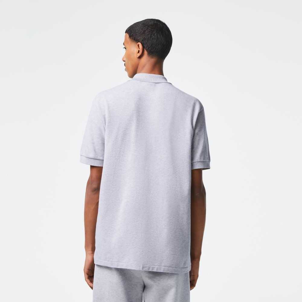 Lacoste Original L.12.12 Heathered Petit Pique Cotton Polo Grey Chine | UGPX-83267