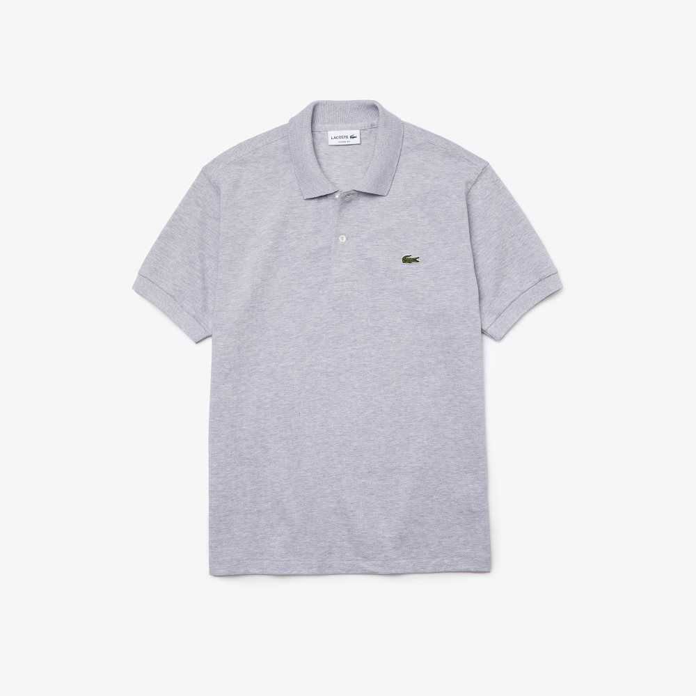 Lacoste Original L.12.12 Heathered Petit Pique Cotton Polo Grey Chine | UGPX-83267