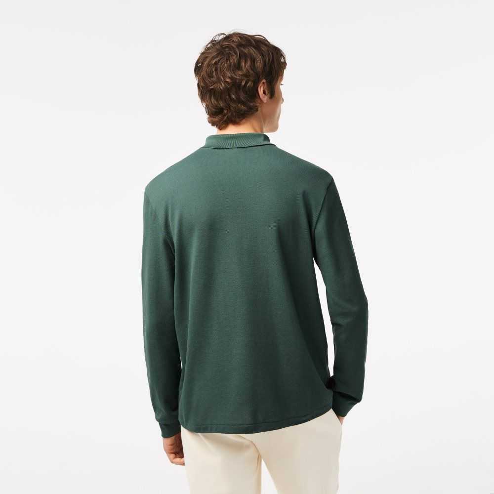 Lacoste Original L.12.12 Long Sleeve Cotton Polo Green | DFCB-49217
