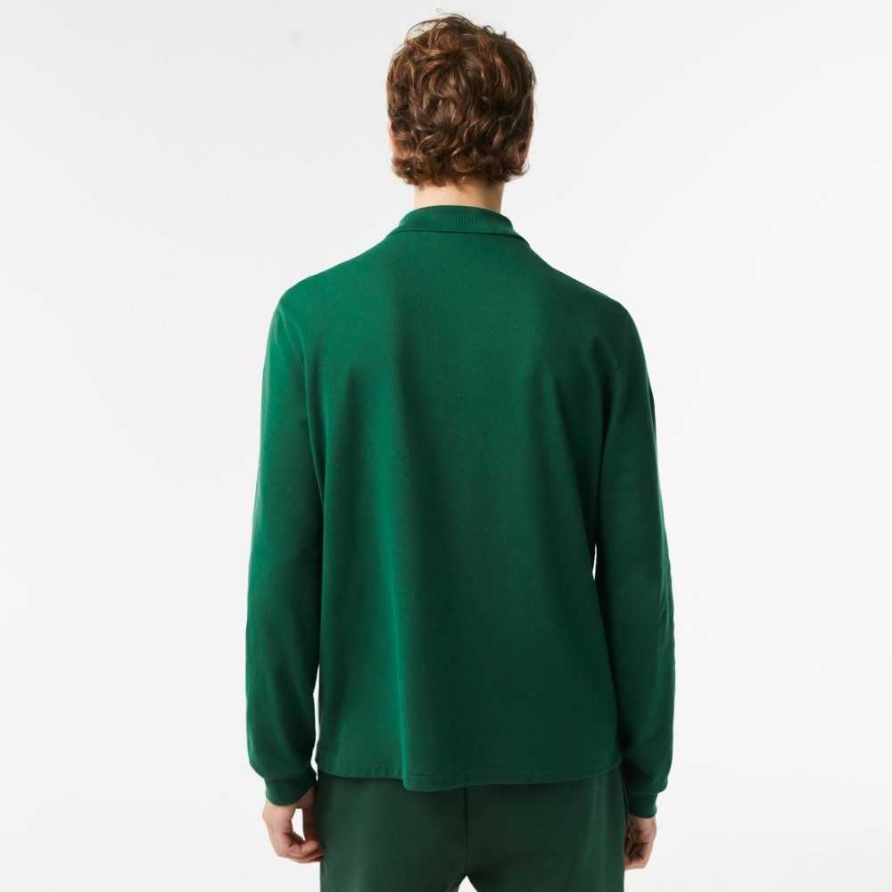 Lacoste Original L.12.12 Long Sleeve Cotton Polo Green | OVWR-37981