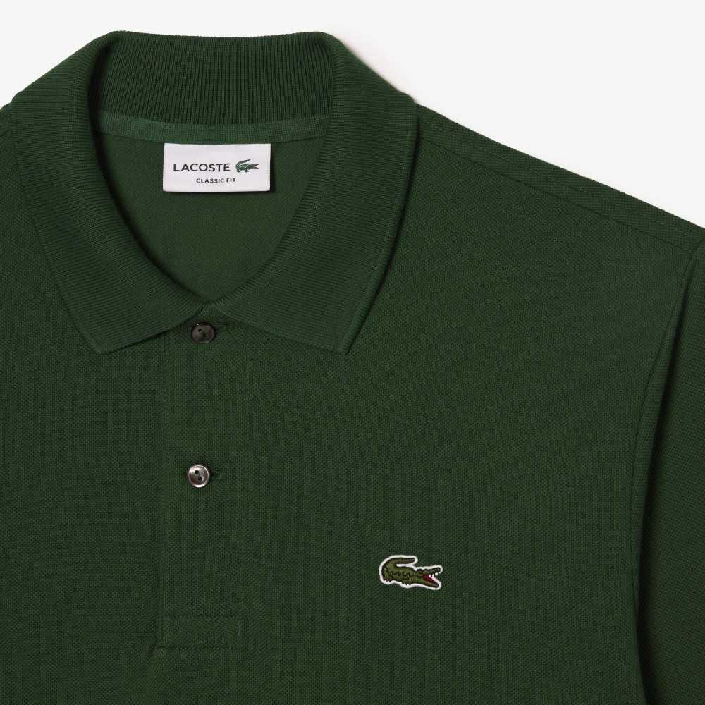 Lacoste Original L.12.12 Long Sleeve Cotton Polo Green | OVWR-37981