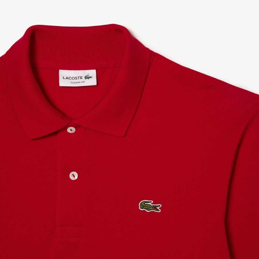 Lacoste Original L.12.12 Long Sleeve Cotton Polo Red | RZAO-83745