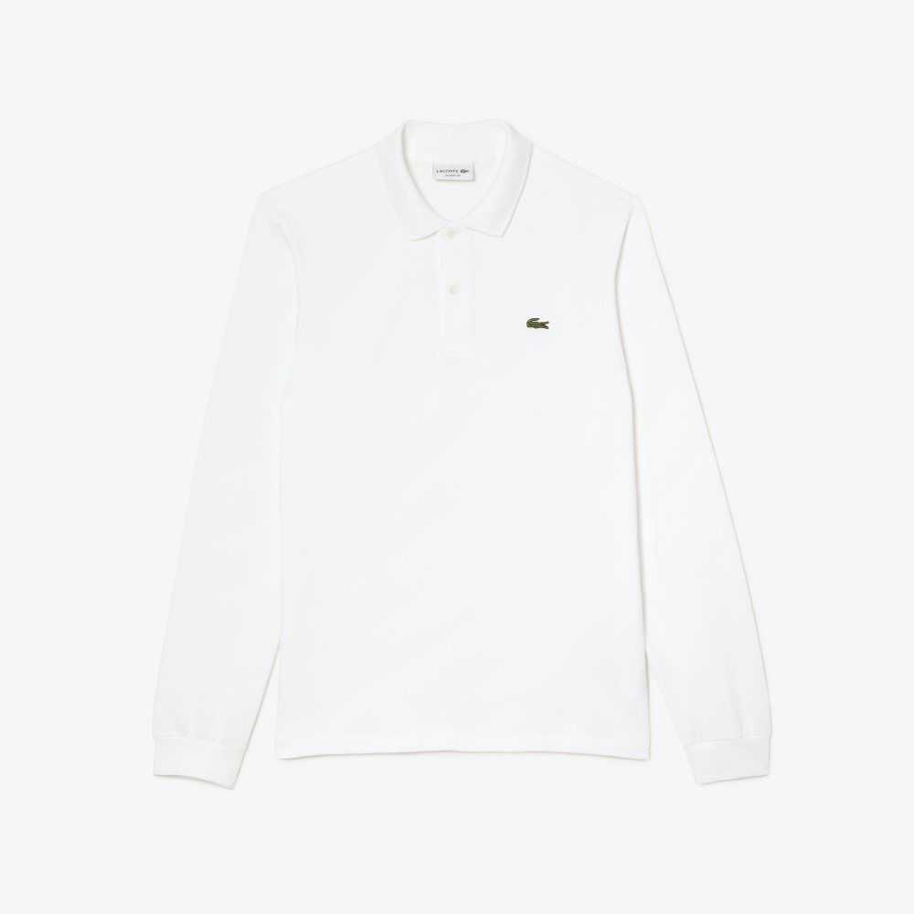 Lacoste Original L.12.12 Long Sleeve Cotton Polo White | WDHY-84051