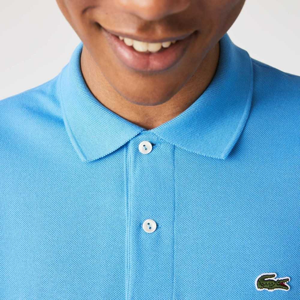 Lacoste Original L.12.12 Long Sleeve Cotton Polo Blue | XJPH-80574