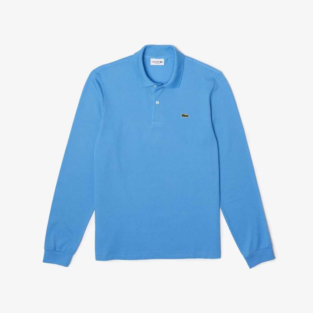 Lacoste Original L.12.12 Long Sleeve Cotton Polo Blue | XJPH-80574