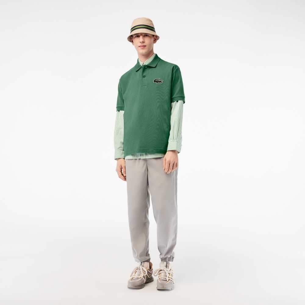 Lacoste Original L.12.12 Loose fit 80's crocodile Polo Khaki Green | DSXT-48561