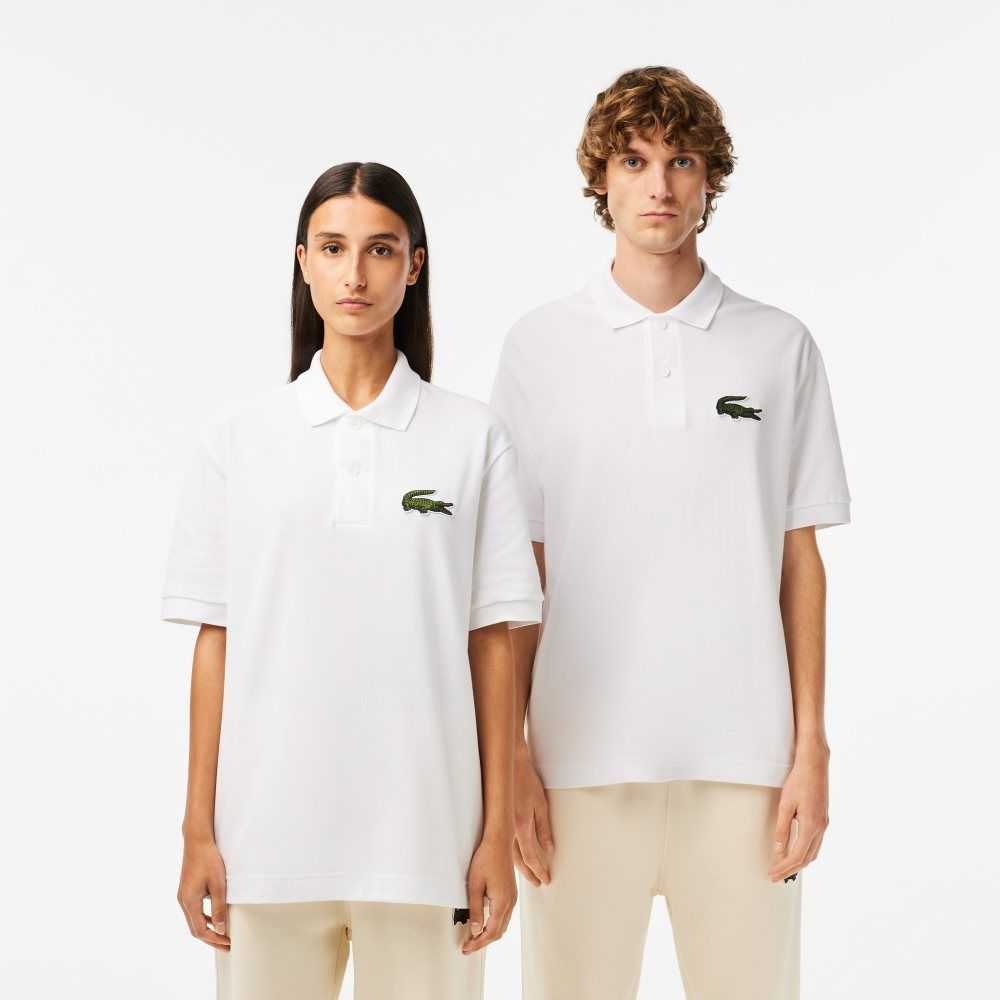 Lacoste Original L.12.12 Loose fit 80\'s crocodile Polo White | TSHB-47382