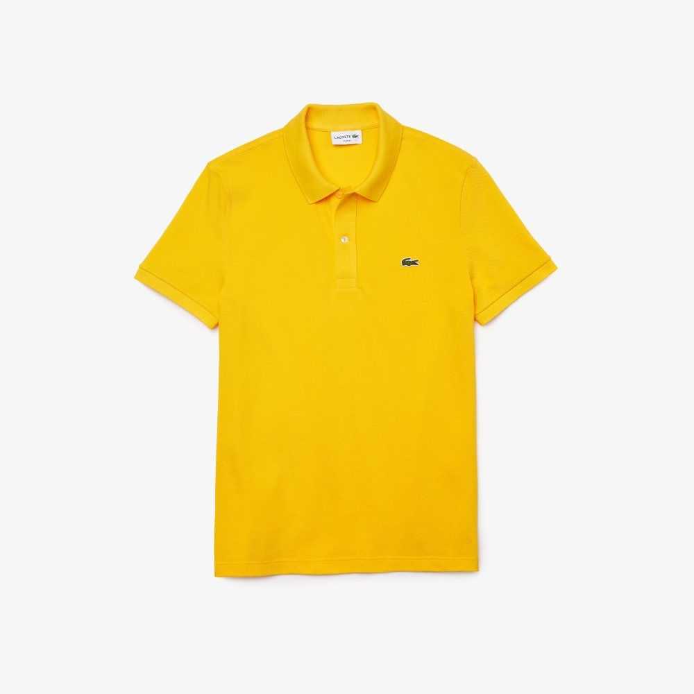 Lacoste Original L.12.12 Slim Fit Petit Pique Cotton Polo Yellow | CIMG-90238