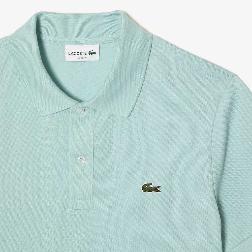 Lacoste Original L.12.12 Slim Fit Petit Pique Cotton Polo Mint | CLQR-92158