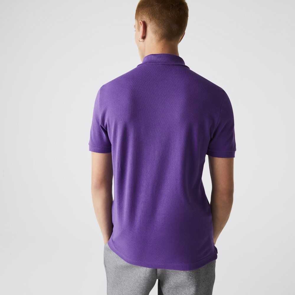 Lacoste Original L.12.12 Slim Fit Petit Pique Cotton Polo Purple | DTAM-09651