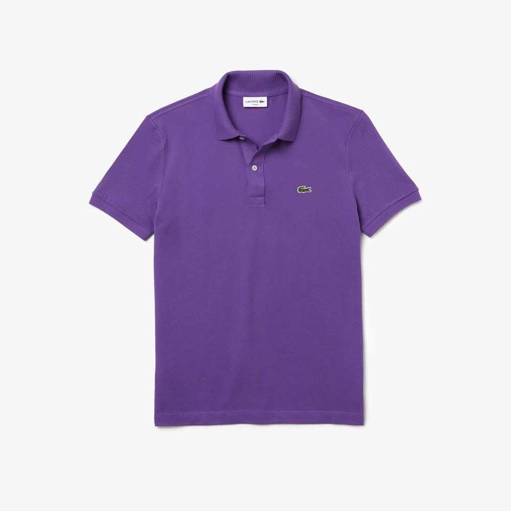 Lacoste Original L.12.12 Slim Fit Petit Pique Cotton Polo Purple | DTAM-09651