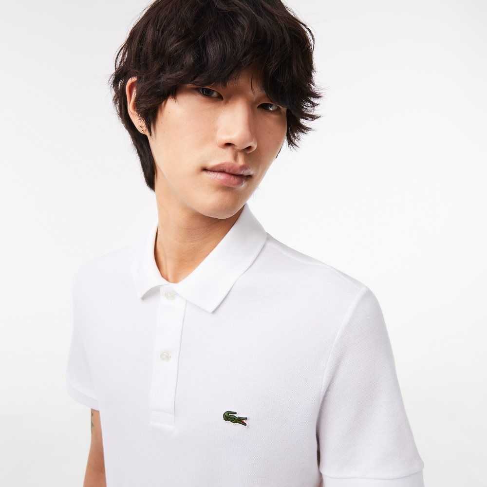 Lacoste Original L.12.12 Slim Fit Petit Pique Cotton Polo White | DWAH-87950