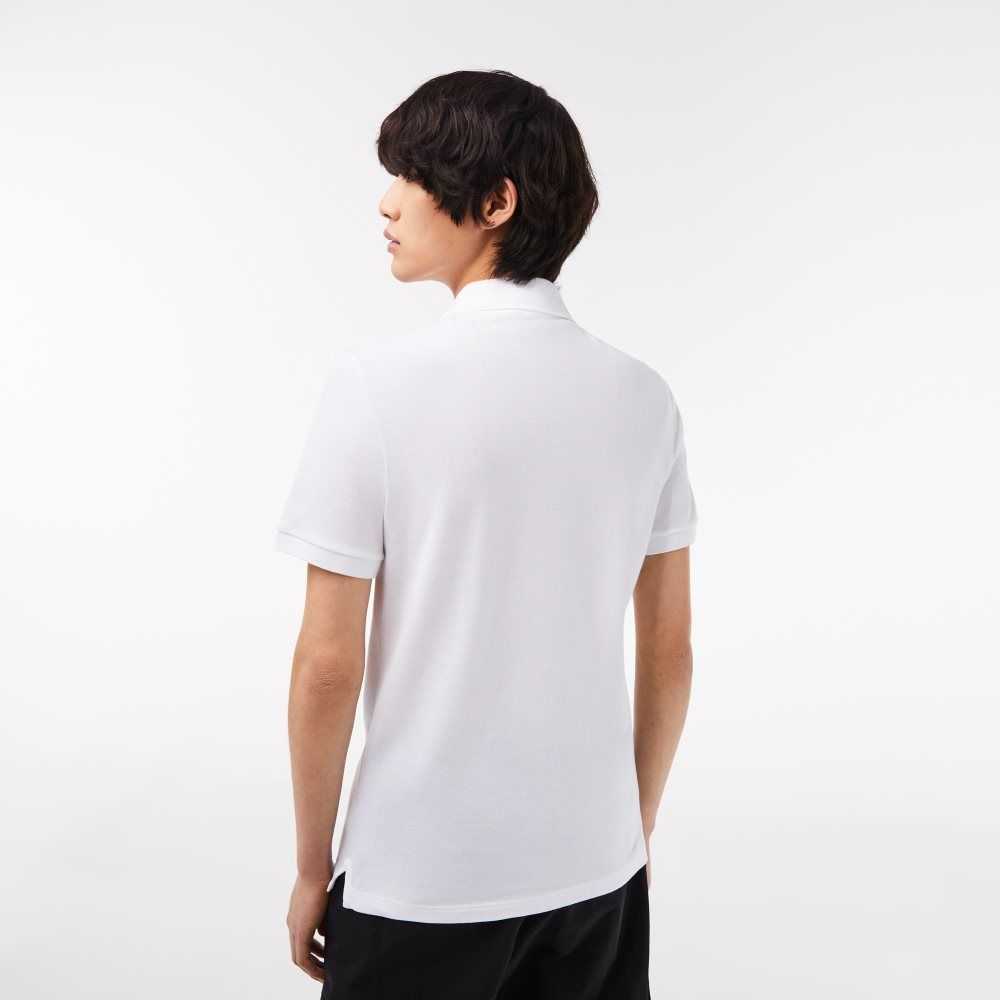 Lacoste Original L.12.12 Slim Fit Petit Pique Cotton Polo White | DWAH-87950