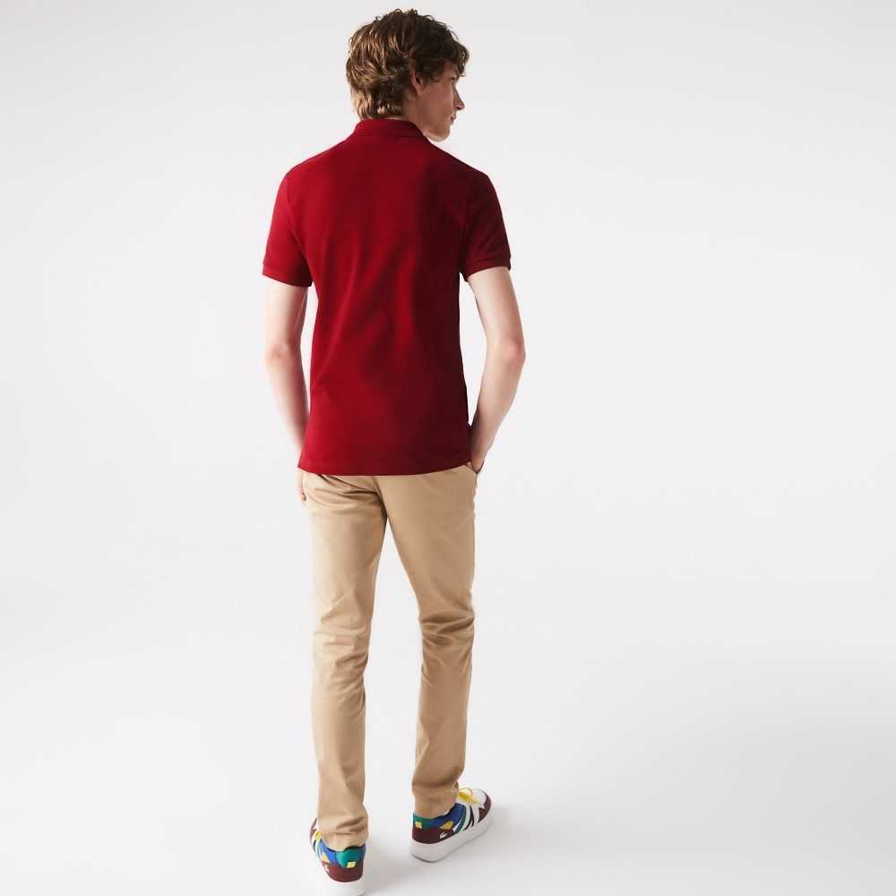 Lacoste Original L.12.12 Slim Fit Petit Pique Cotton Polo Bordeaux | EIXL-73406