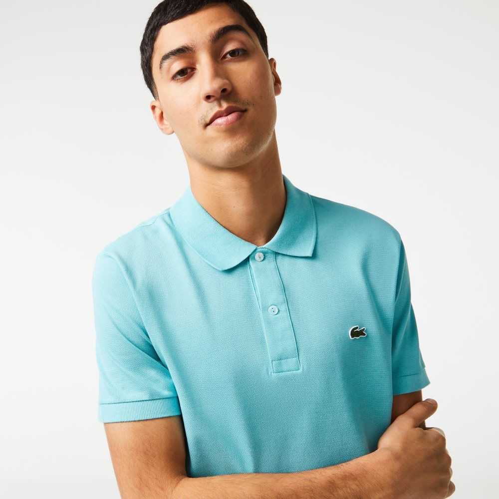 Lacoste Original L.12.12 Slim Fit Petit Pique Cotton Polo Mint | HGSW-50816