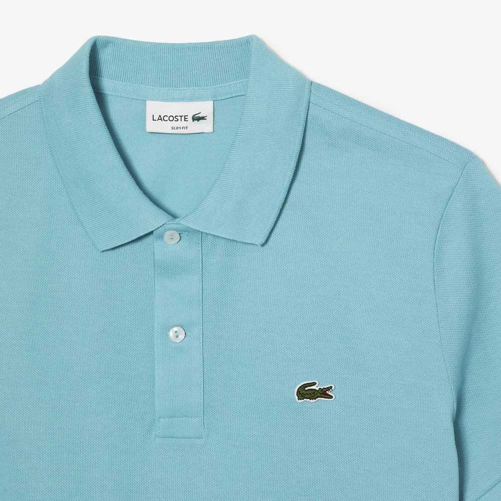 Lacoste Original L.12.12 Slim Fit Petit Pique Cotton Polo Mint | HGSW-50816