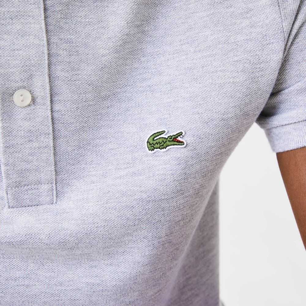 Lacoste Original L.12.12 Slim Fit Petit Pique Cotton Polo Grey Chine | HGTY-51048