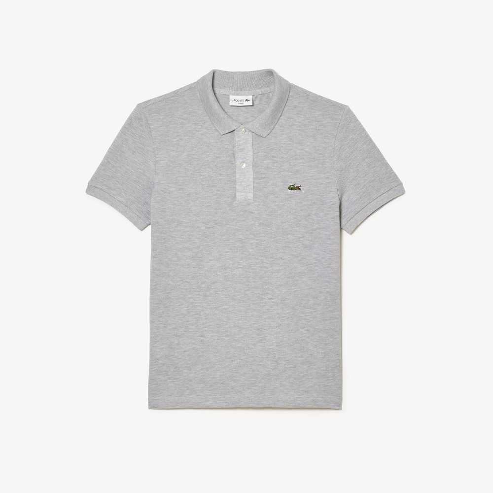 Lacoste Original L.12.12 Slim Fit Petit Pique Cotton Polo Grey Chine | HGTY-51048