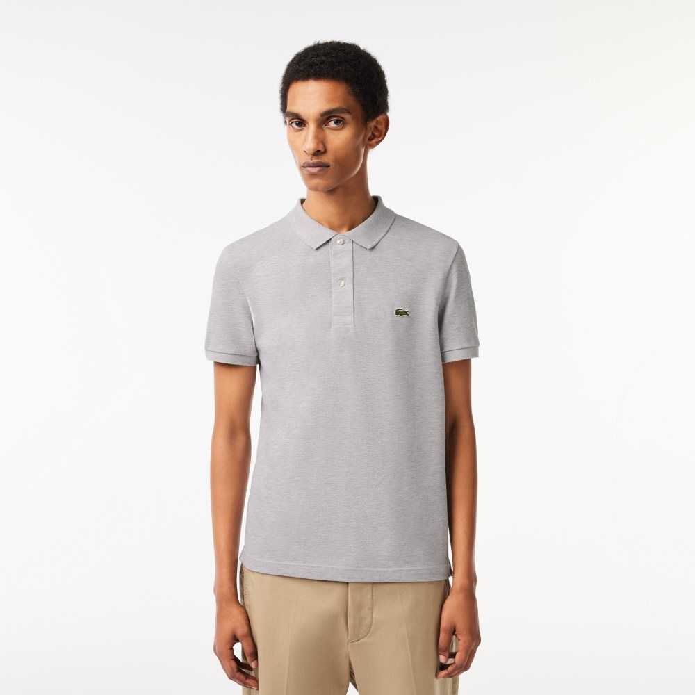 Lacoste Original L.12.12 Slim Fit Petit Pique Cotton Polo Grey Chine | HGTY-51048