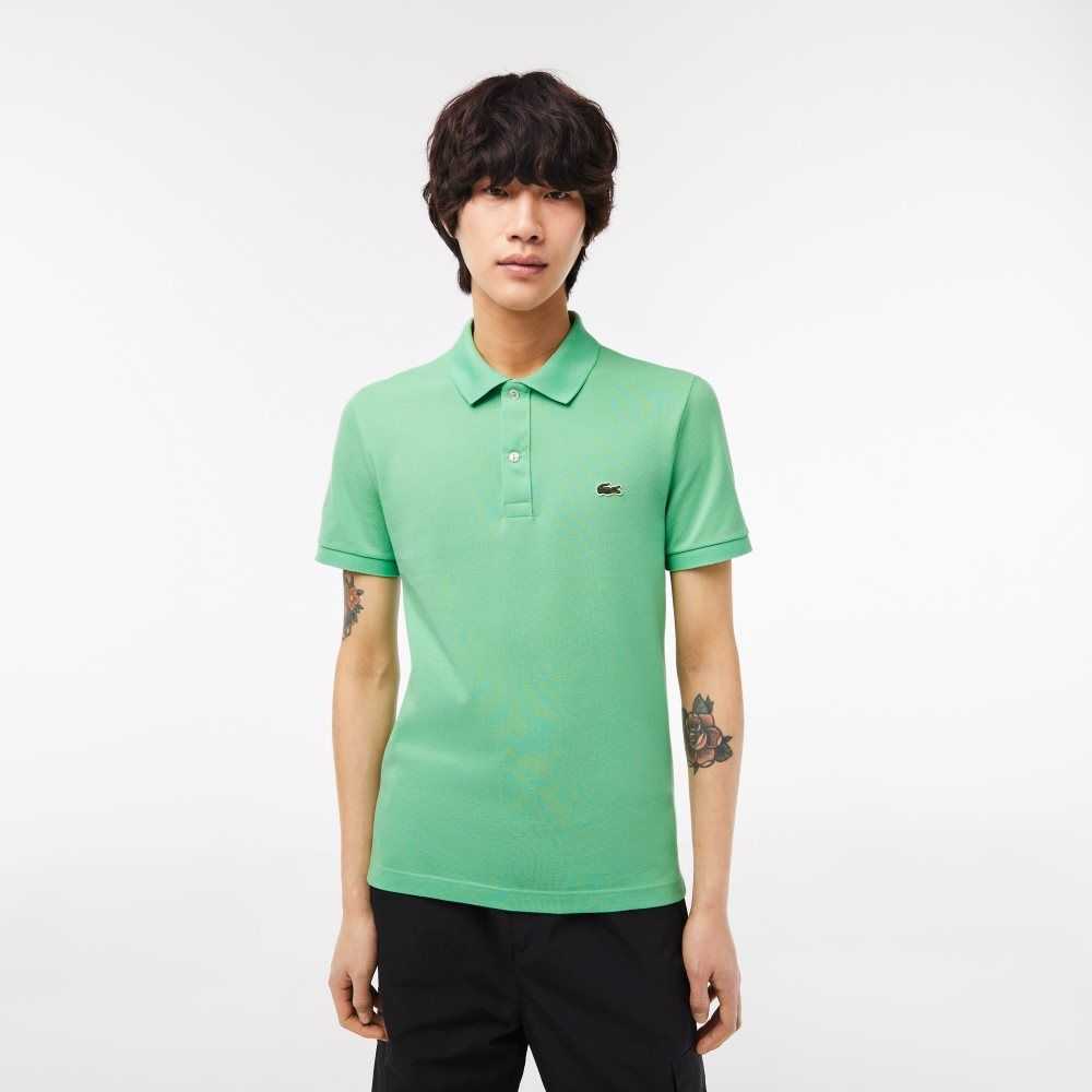 Lacoste Original L.12.12 Slim Fit Petit Pique Cotton Polo Green | INUW-87021