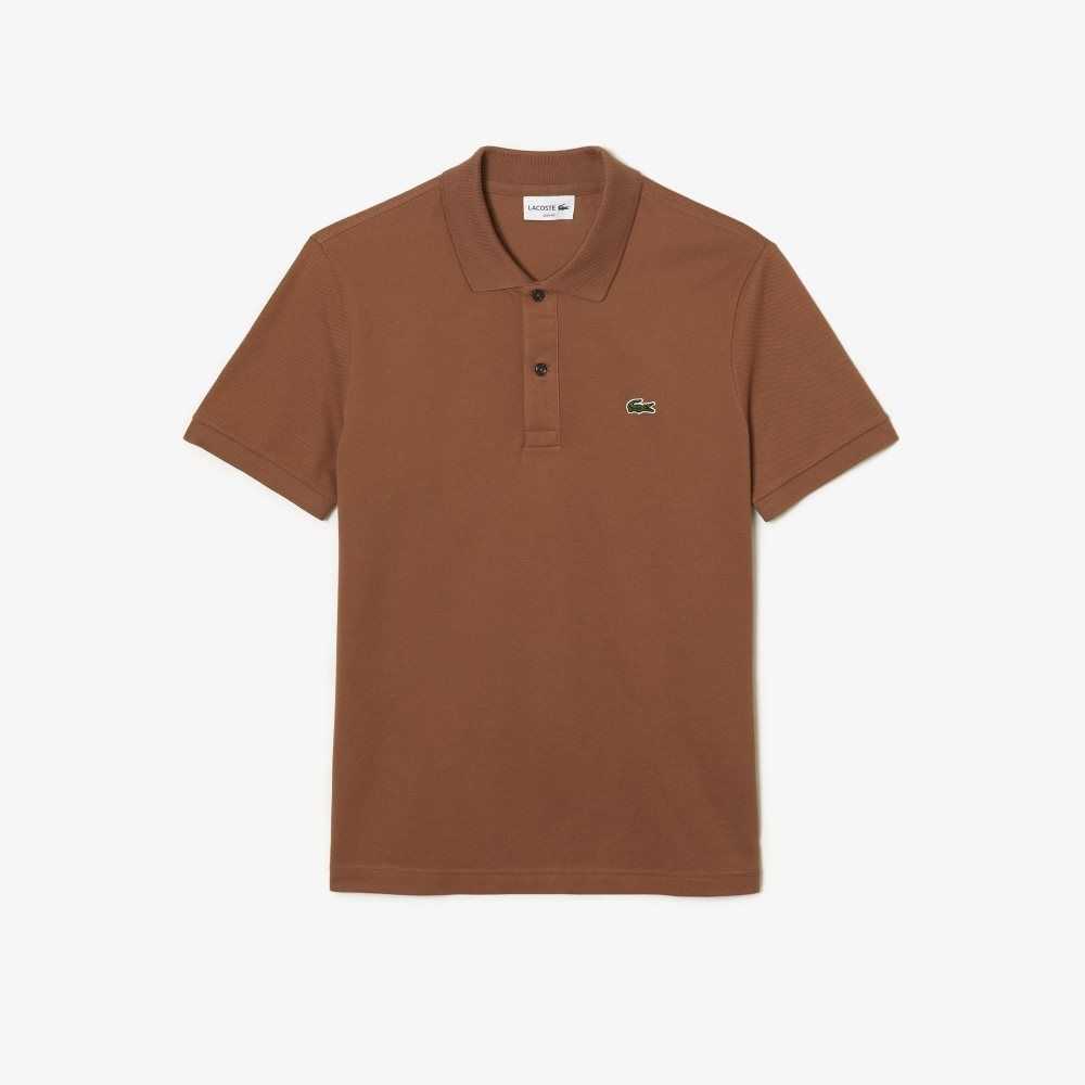 Lacoste Original L.12.12 Slim Fit Petit Pique Cotton Polo Light Brown | KQUR-61485