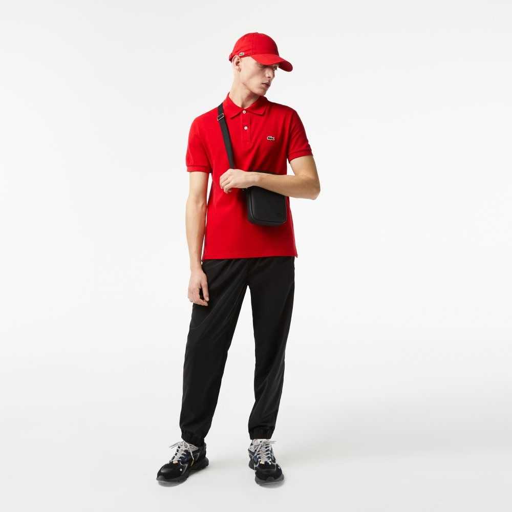 Lacoste Original L.12.12 Slim Fit Petit Pique Cotton Polo Red | PUDB-87451