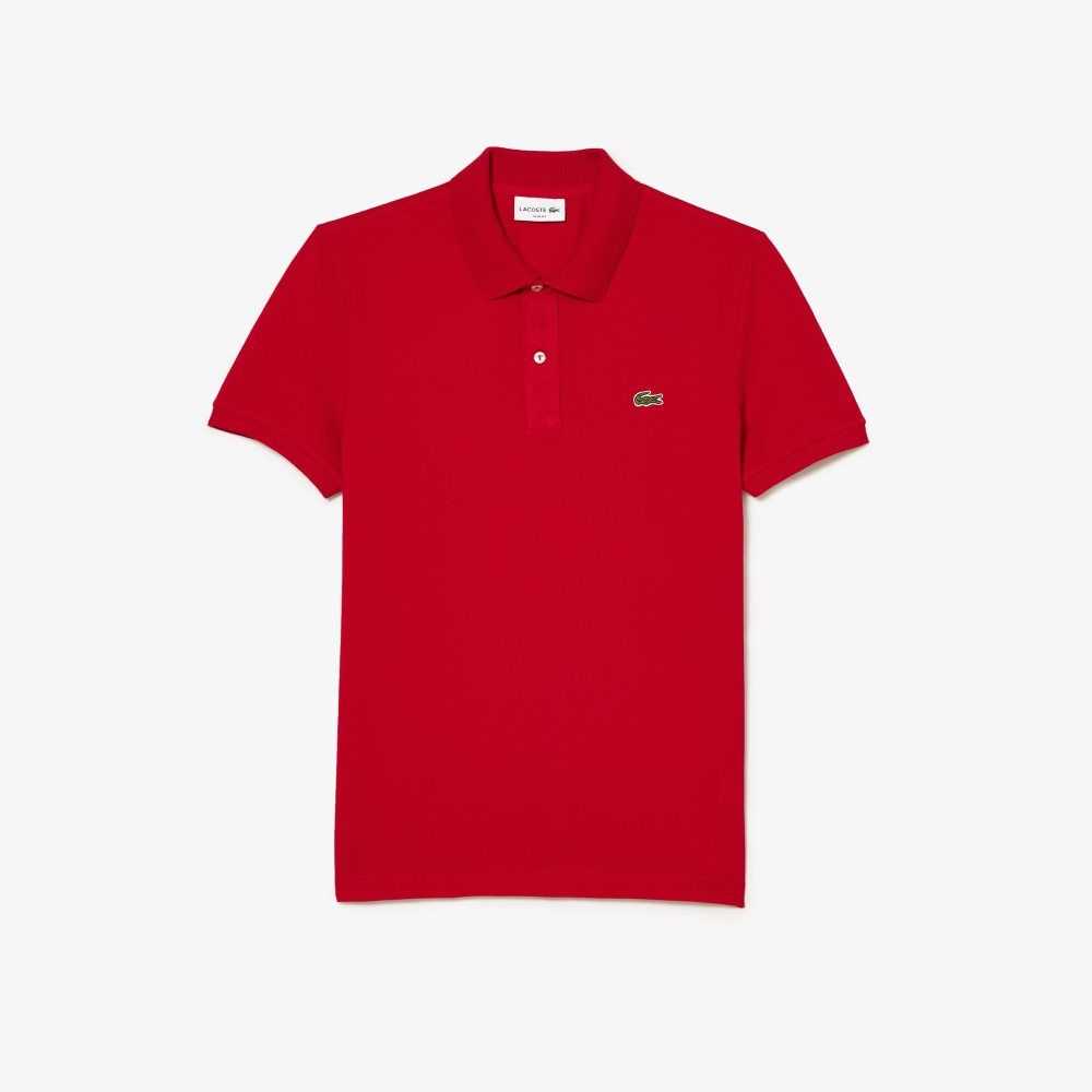 Lacoste Original L.12.12 Slim Fit Petit Pique Cotton Polo Red | PUDB-87451