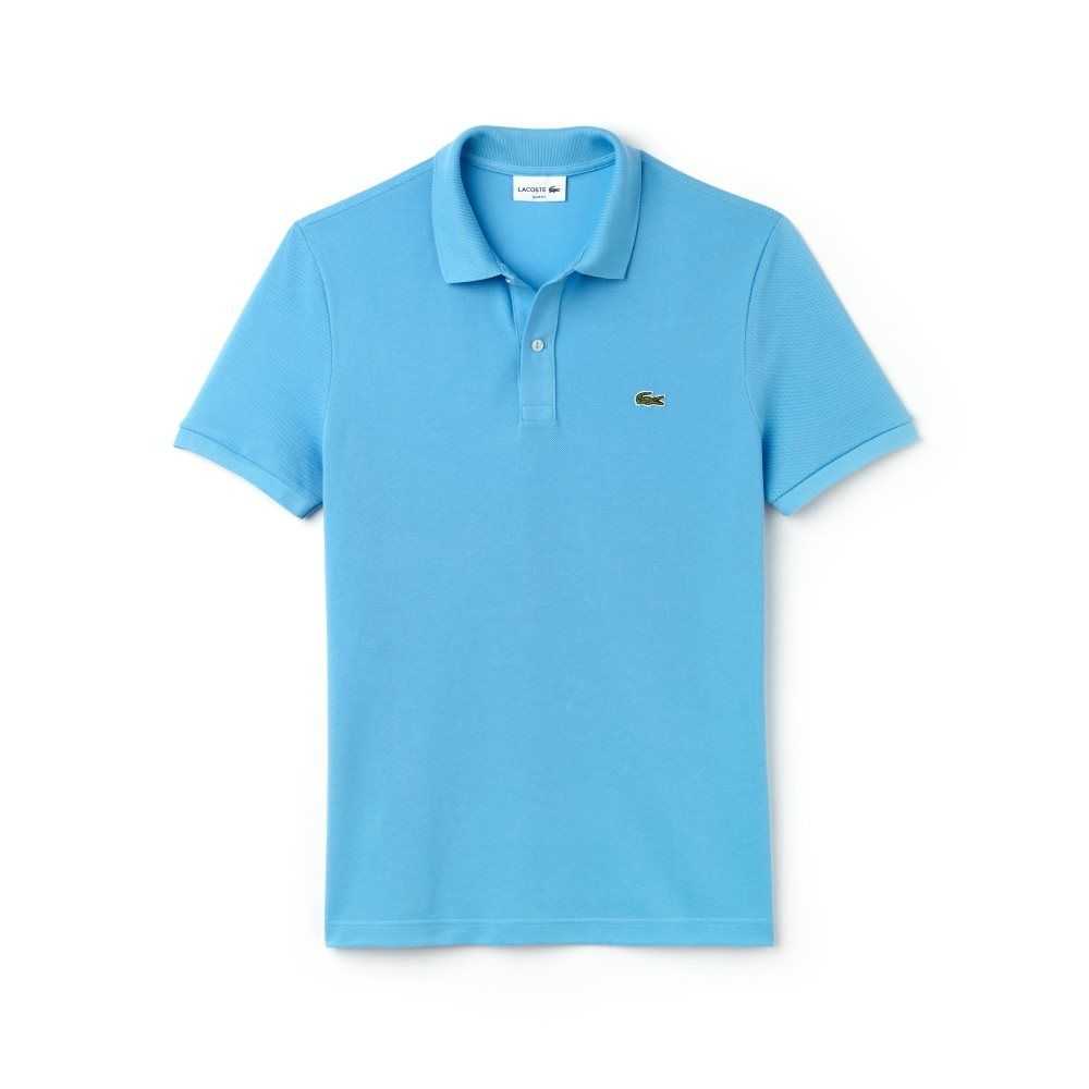 Lacoste Original L.12.12 Slim Fit Petit Pique Cotton Polo Light Blue | QUFE-93846