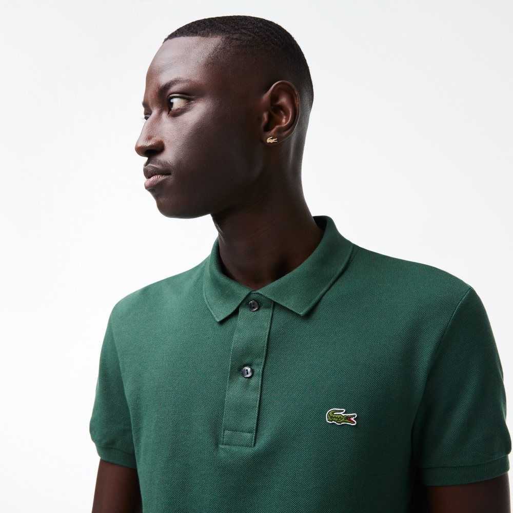 Lacoste Original L.12.12 Slim Fit Petit Pique Cotton Polo Green | SXPY-40932