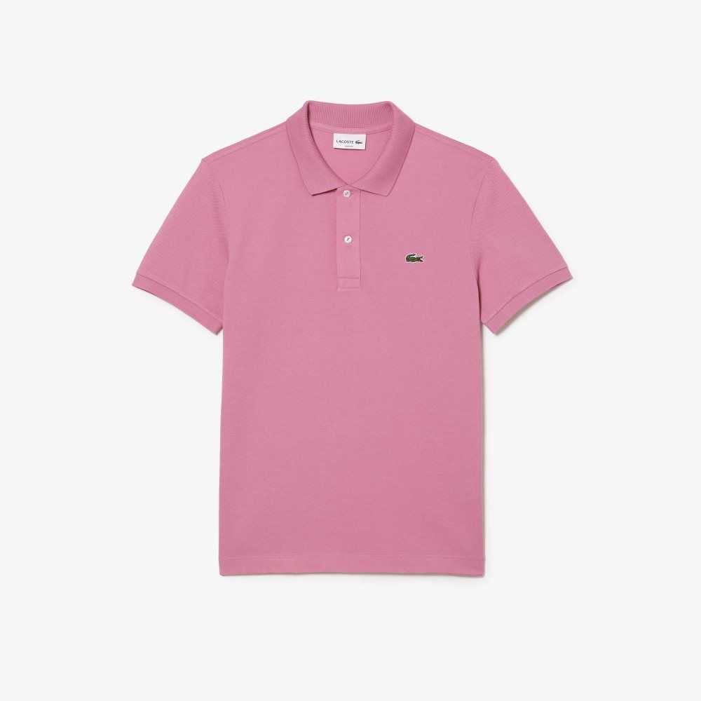 Lacoste Original L.12.12 Slim Fit Petit Pique Cotton Polo Pink | VTRY-16827