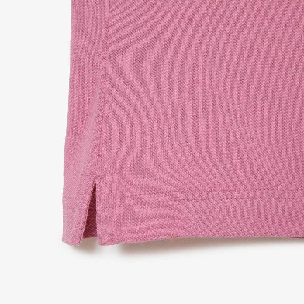 Lacoste Original L.12.12 Slim Fit Petit Pique Cotton Polo Pink | VTRY-16827
