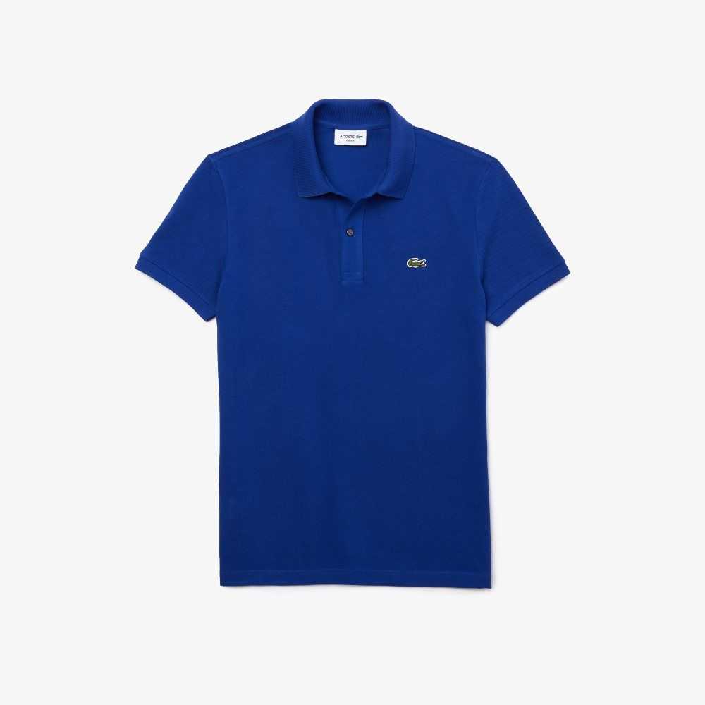 Lacoste Original L.12.12 Slim Fit Petit Pique Cotton Polo Blue | VWFT-70958