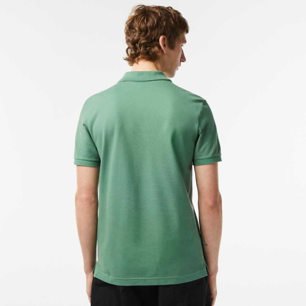 Lacoste Original L.12.12 Slim Fit Petit Pique Cotton Polo Khaki Green | WHZD-70398