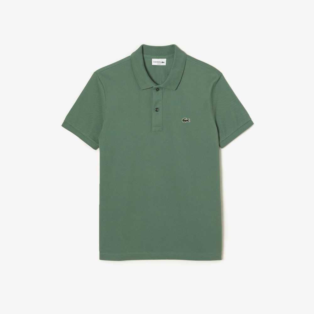 Lacoste Original L.12.12 Slim Fit Petit Pique Cotton Polo Khaki Green | WHZD-70398
