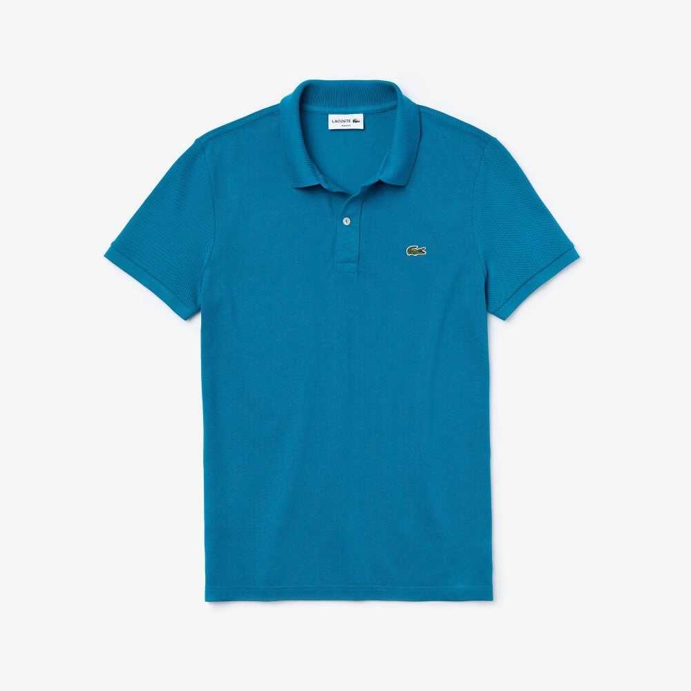 Lacoste Original L.12.12 Slim Fit Petit Pique Cotton Polo Blue | XGKQ-18570