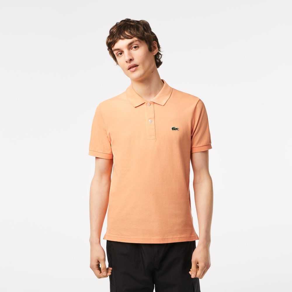 Lacoste Original L.12.12 Slim Fit Petit Pique Cotton Polo Light Orange | XTHN-95824