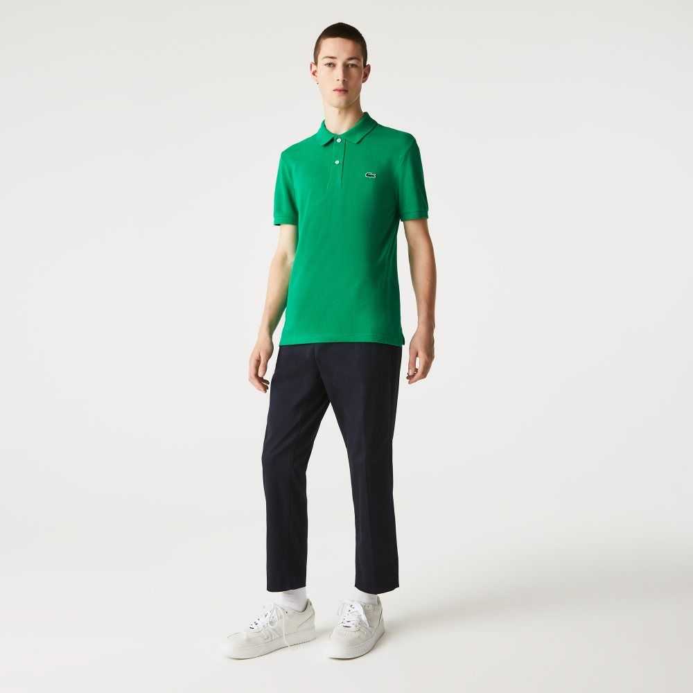 Lacoste Original L.12.12 Slim Fit Petit Pique Cotton Polo Green | YSAH-90743