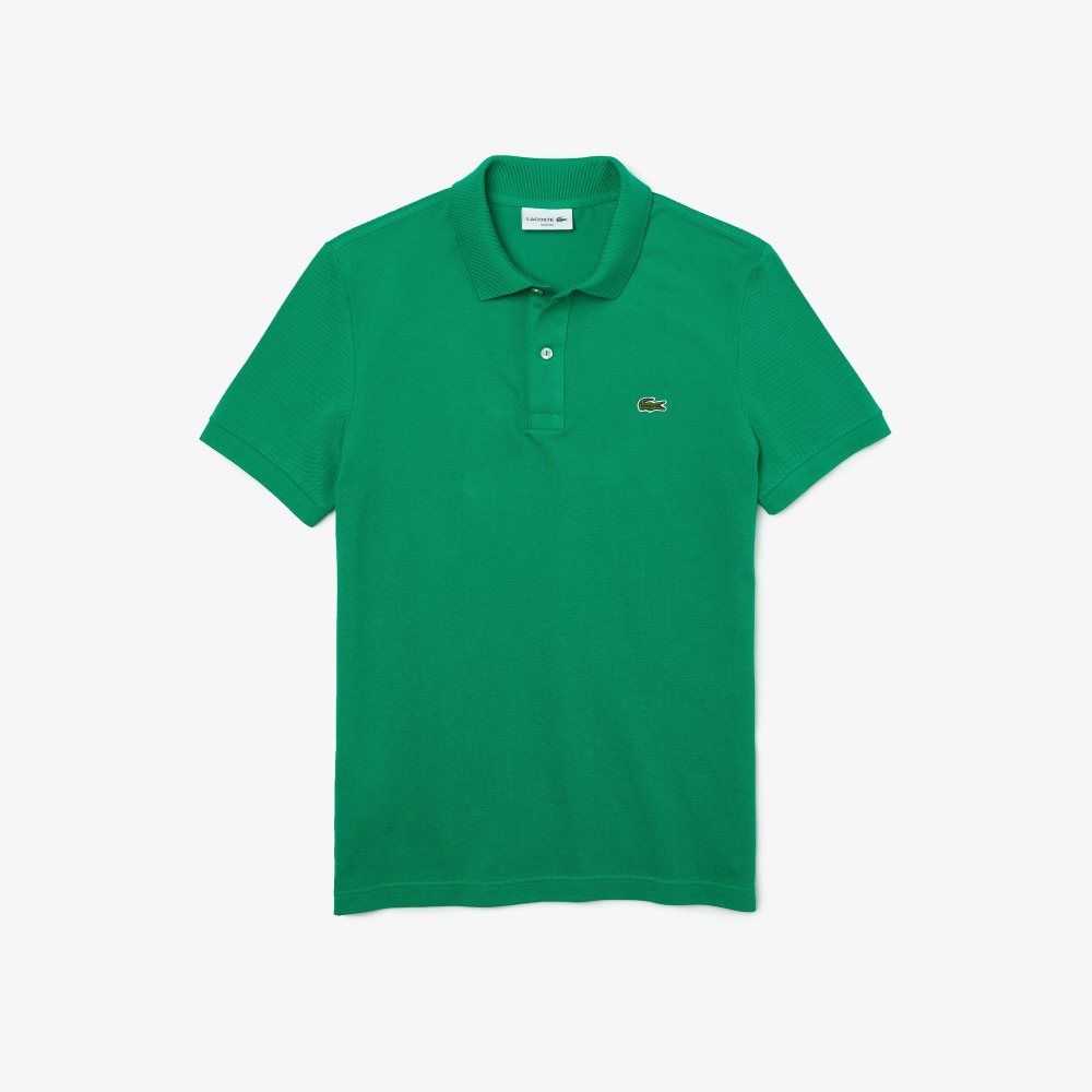 Lacoste Original L.12.12 Slim Fit Petit Pique Cotton Polo Green | YSAH-90743