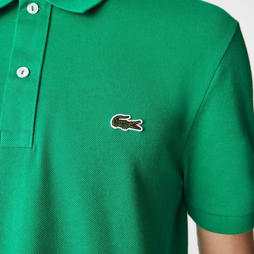 Lacoste Original L.12.12 Slim Fit Petit Pique Cotton Polo Green | YSAH-90743