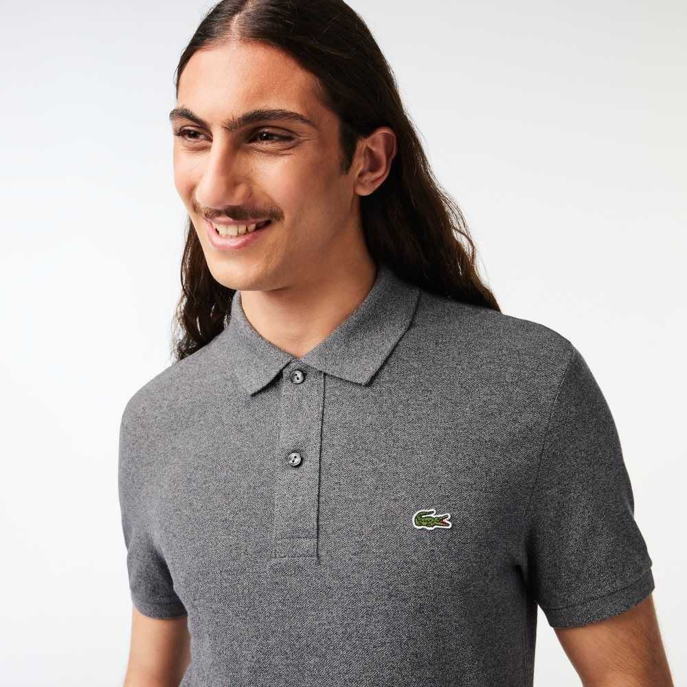 Lacoste Original L.12.12 Slim Fit Petit Pique Cotton Polo Grey Chine | ZJIR-63974