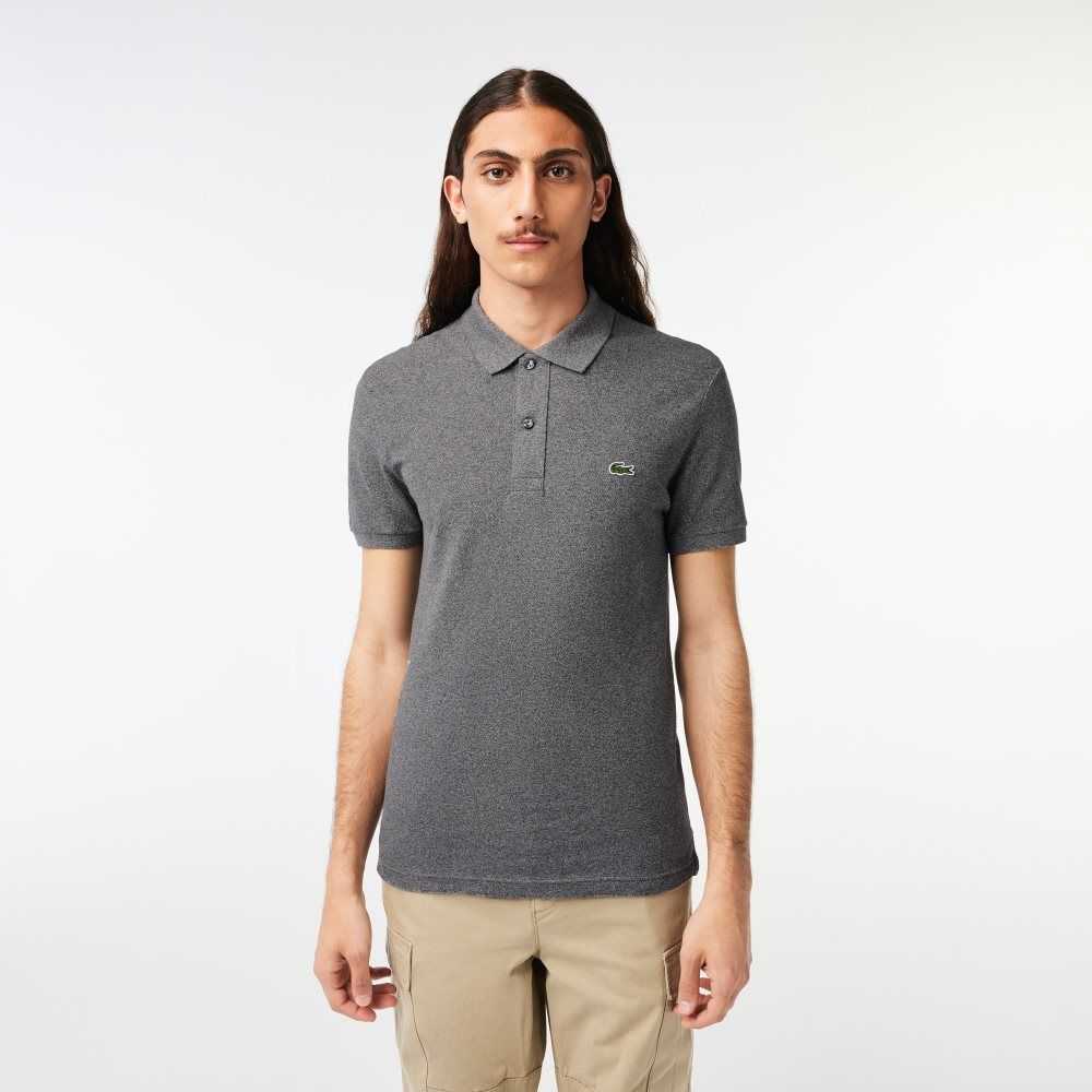 Lacoste Original L.12.12 Slim Fit Petit Pique Cotton Polo Grey Chine | ZJIR-63974