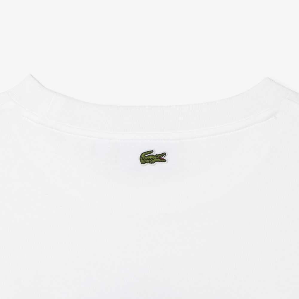 Lacoste Oversized Organic Cotton T-Shirt White | EUCB-02483