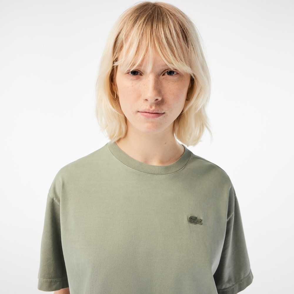 Lacoste Oversized Organic Cotton T-Shirt Light Green | RCQX-04579