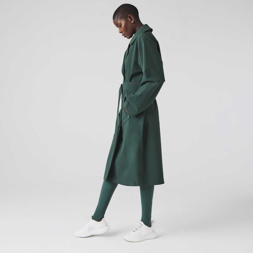 Lacoste Oversized Trench Coat Green | KAPV-53970