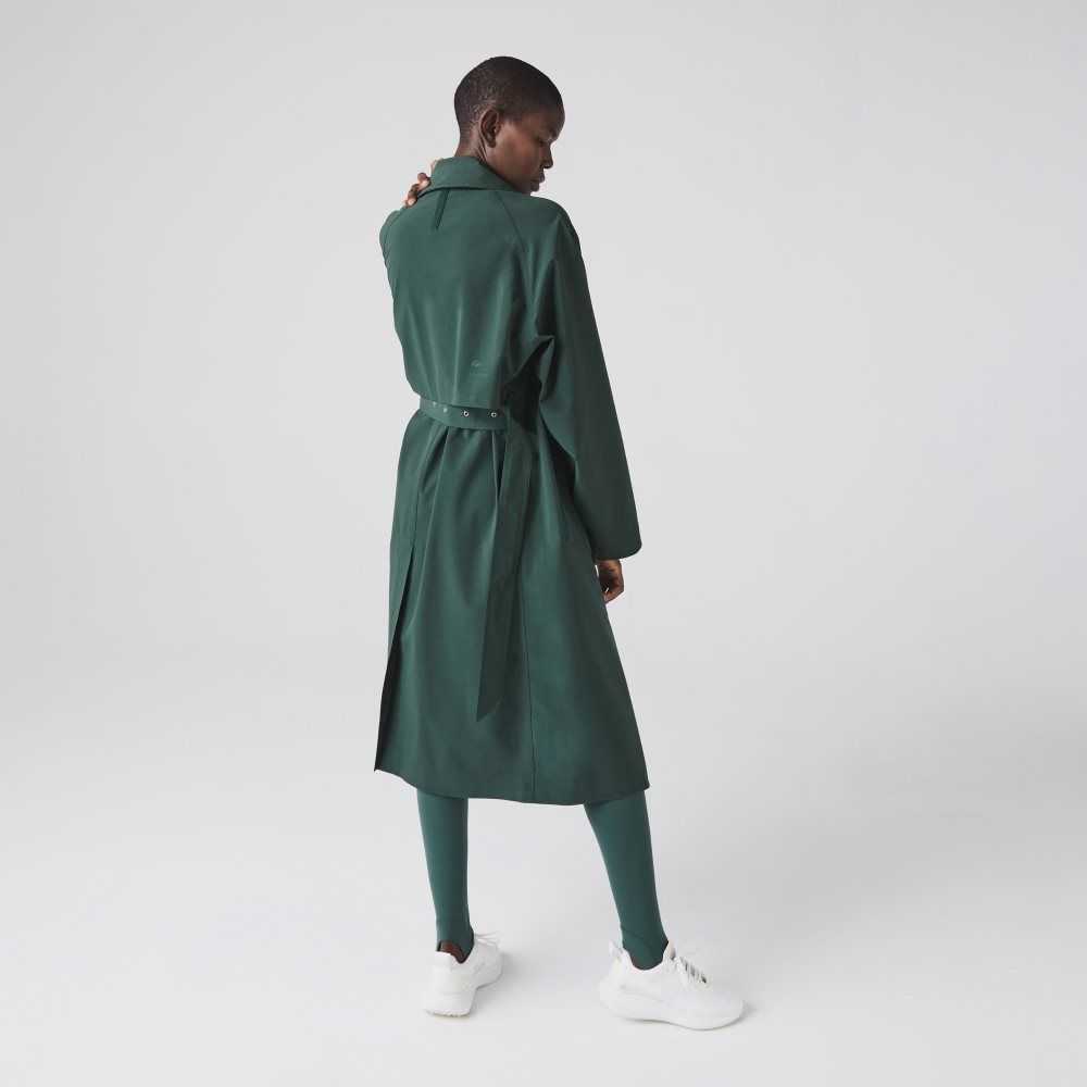 Lacoste Oversized Trench Coat Green | KAPV-53970