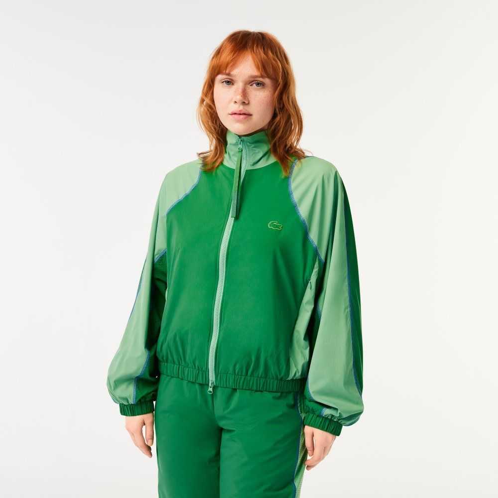 Lacoste Oversized Two-Tone Jacket Green | LSZA-43917